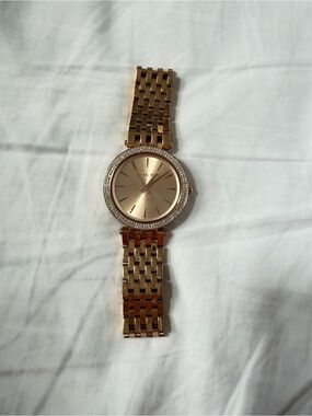 Michael Kors Rose Gold Crystal Watch | MK-3715 Rose Gold Stainless Steel Watch
